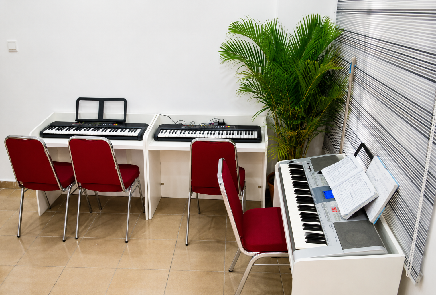 Students receiving music education